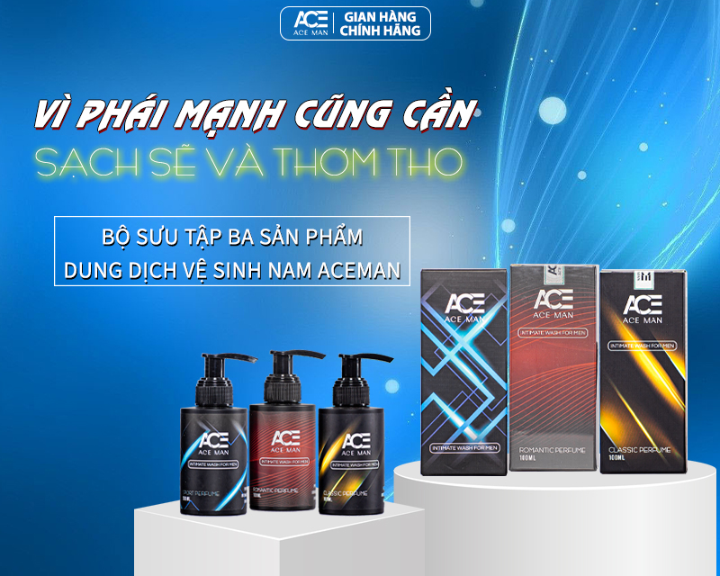 COMBO 3 loại dung dịch vệ sinh nam ACEMAN 100 ml/ chai