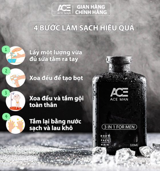 Sữa tắm gội toàn thân ACEMAN 320ml