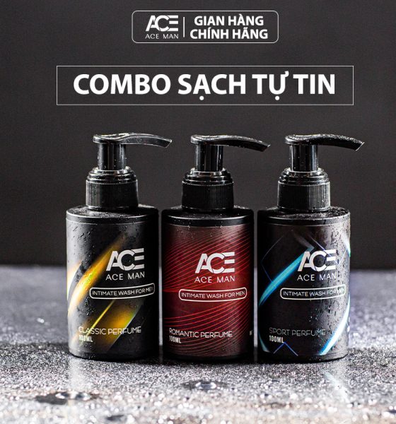 COMBO 3 loại dung dịch vệ sinh nam ACEMAN 100 ml/ chai