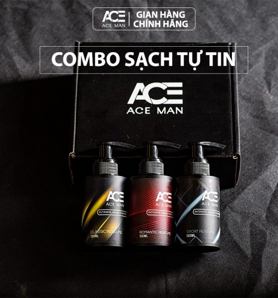 COMBO 3 loại dung dịch vệ sinh nam ACEMAN 100 ml/ chai